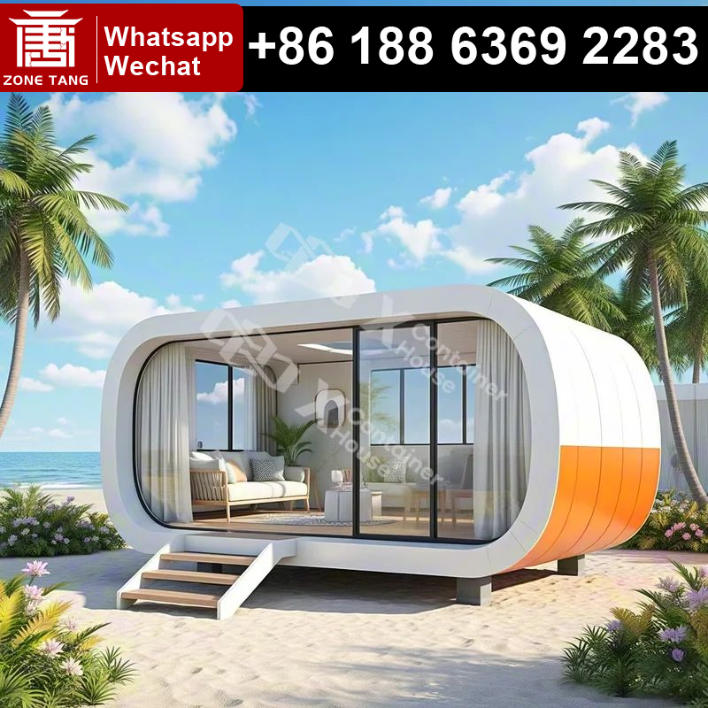 Sustainable Living Options - Convenient Ecological Apple Capsule House Prefab