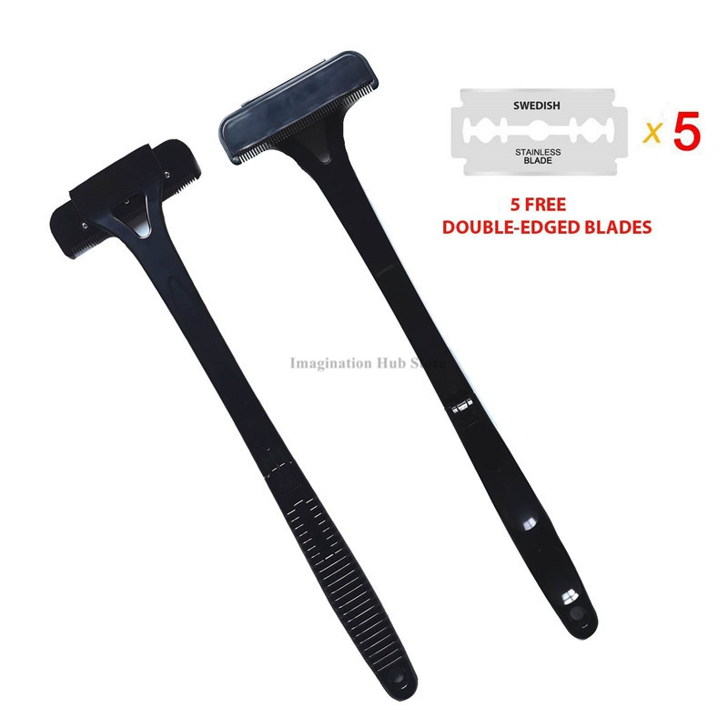 Safety Razor Handle - 1Set Folding Long Handle Back Shaver,Safety