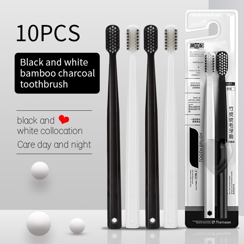 10PC Bamboo Charcoal Brush Sil - Bamboo Toothbrush Set incelemesi ve fiyatı