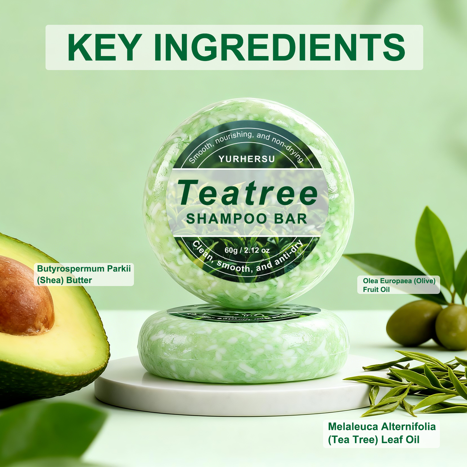 Natural Tea Tree Shampoo Bar O - Bar Soap Shampoo Solid incelemesi ve fiyatı