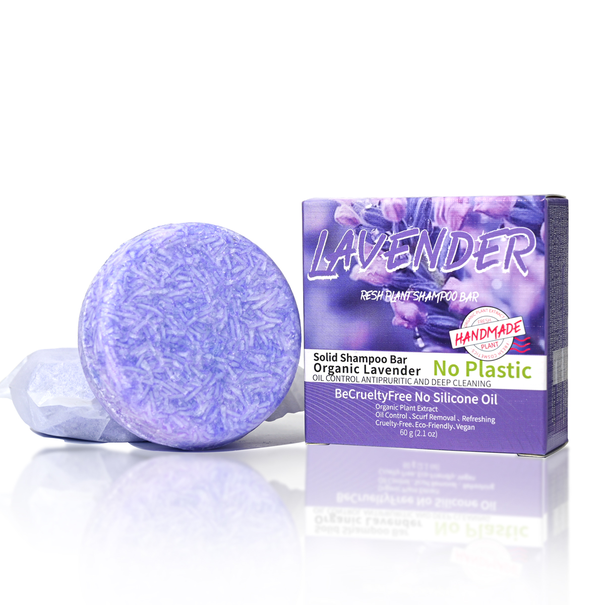 J+60g Hot Selling Lavender Sha - Bar Soap Shampoo Solid incelemesi ve fiyatı