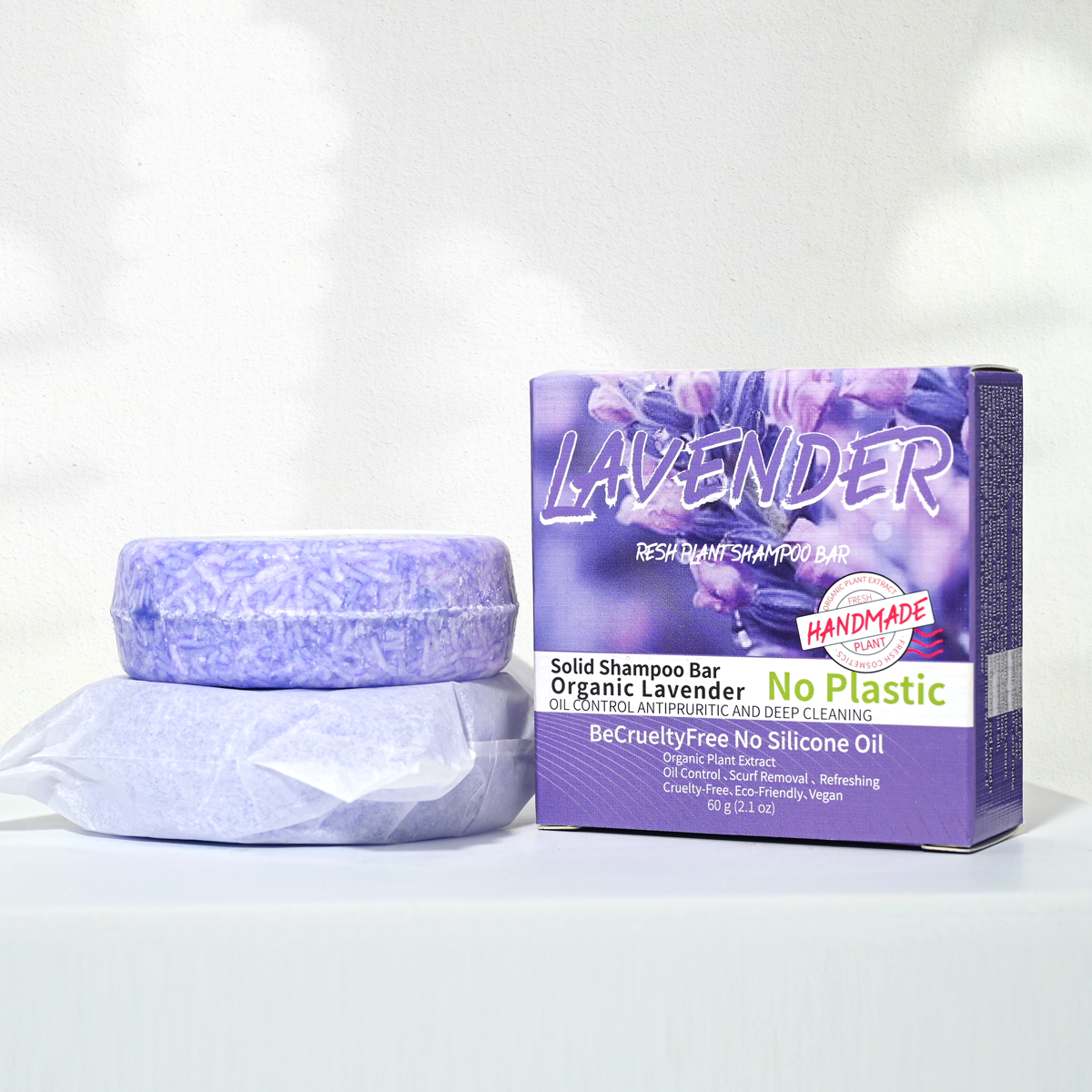 J+60g Hot Selling Lavender Sha - Bar Soap Shampoo Solid incelemesi ve fiyatı