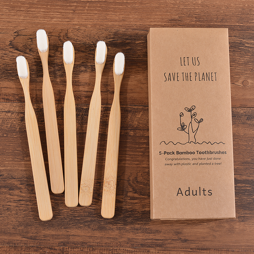 5Pcs Ultra Fine Soft Toothbrus - Bamboo Toothbrush Set incelemesi ve fiyatı