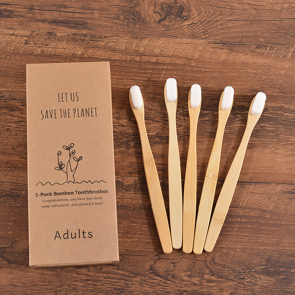 5Pcs Ultra Fine Soft Toothbrus - Bamboo Toothbrush Set incelemesi ve fiyatı