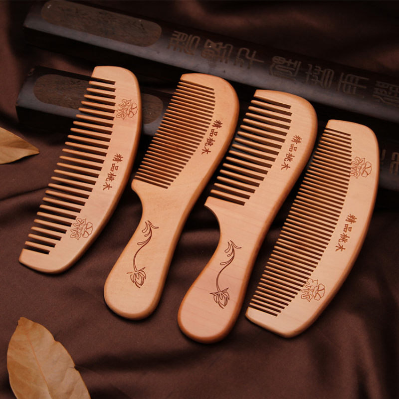 Natural Peach Wood Hair Comb C - Bamboo Toothbrush Set incelemesi ve fiyatı