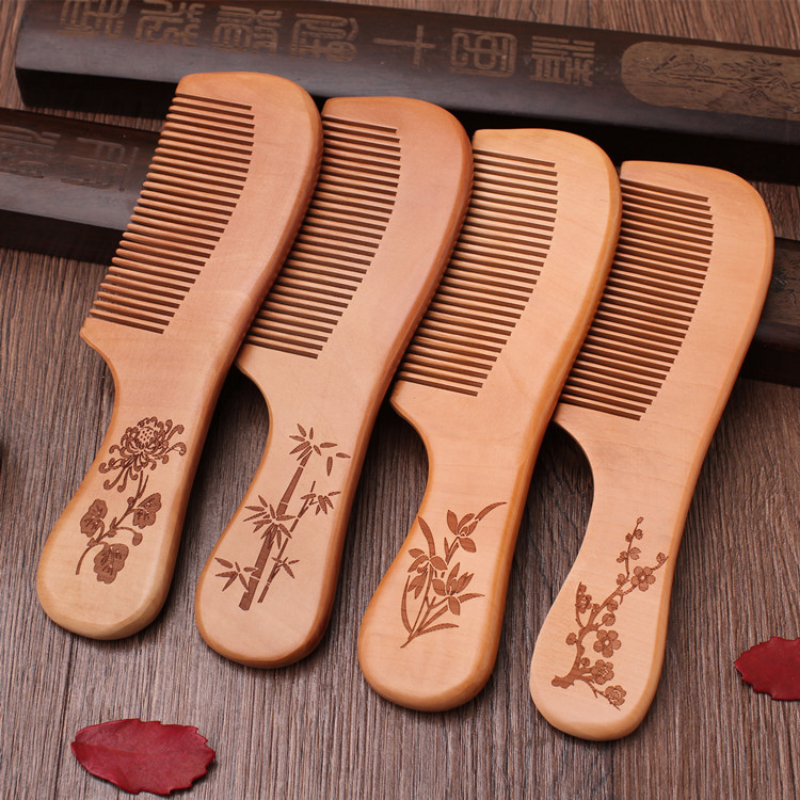 Natural Peach Wood Hair Comb C - Bamboo Toothbrush Set incelemesi ve fiyatı