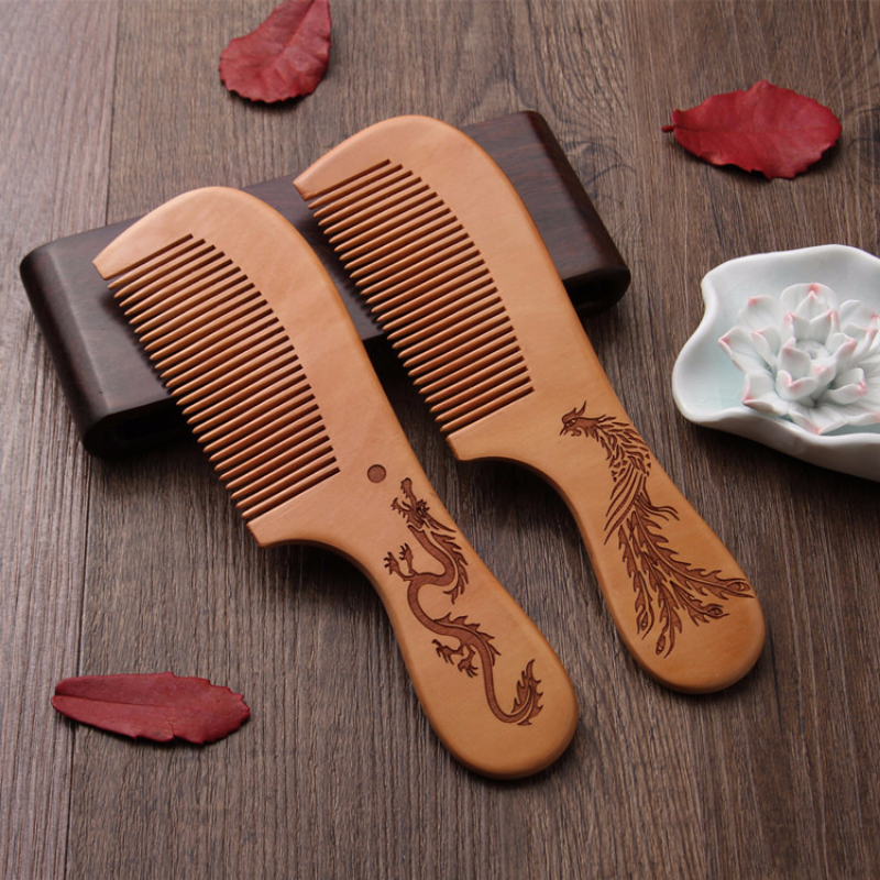Natural Peach Wood Hair Comb C - Bamboo Toothbrush Set incelemesi ve fiyatı