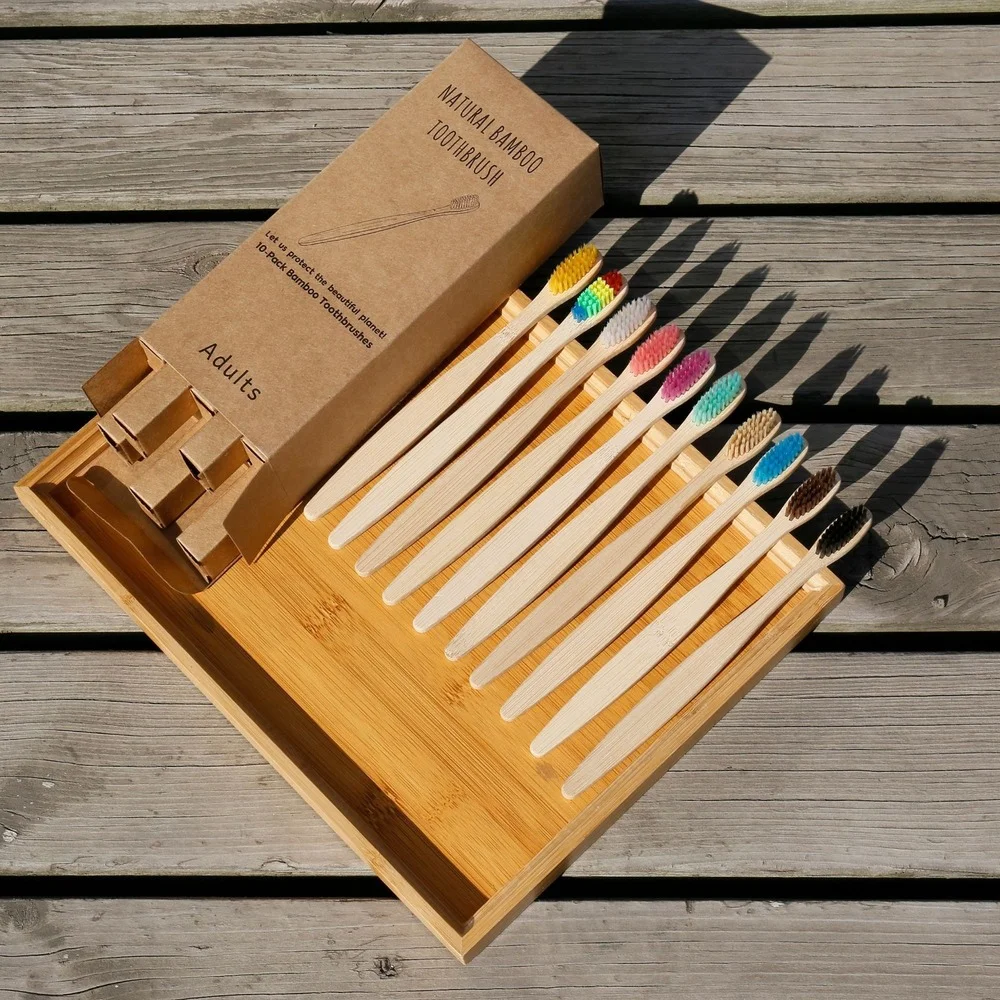 10PCS Colorful Toothbrush Natu - Bamboo Toothbrush Set incelemesi ve fiyatı