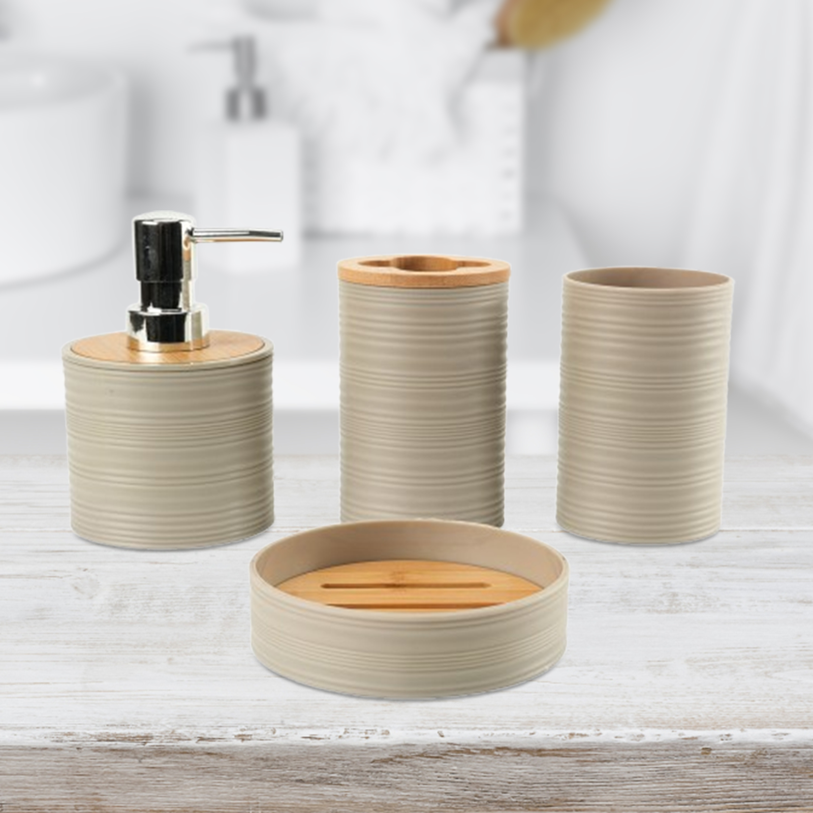4pcs Bamboo Bathroom Supplies  - Bamboo Toothbrush Set incelemesi ve fiyatı