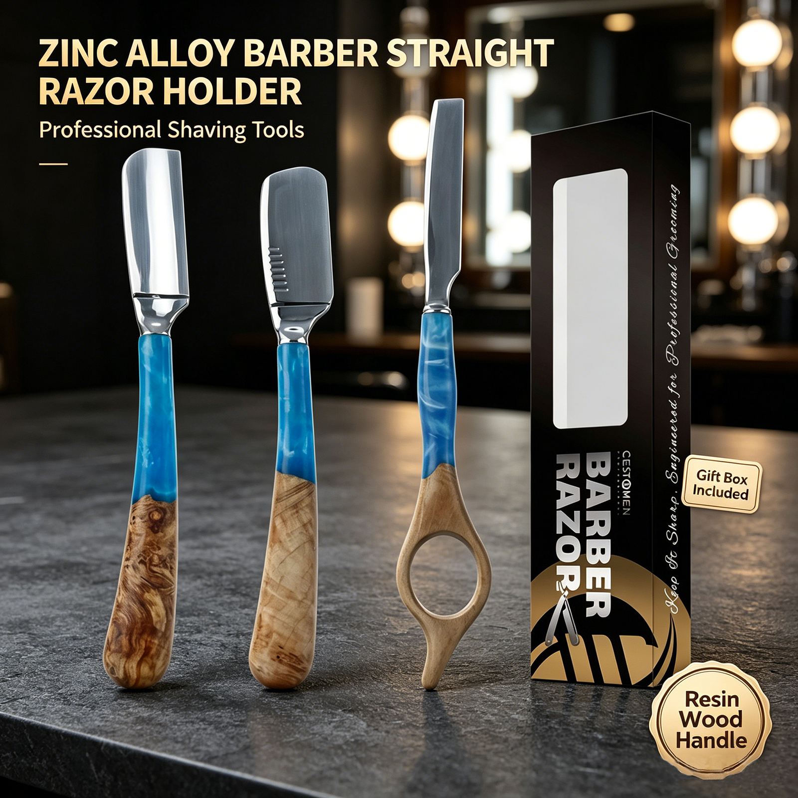 1Pcs Pro Resin Wood Handle Bar - Safety Razor Handle incelemesi ve fiyatı