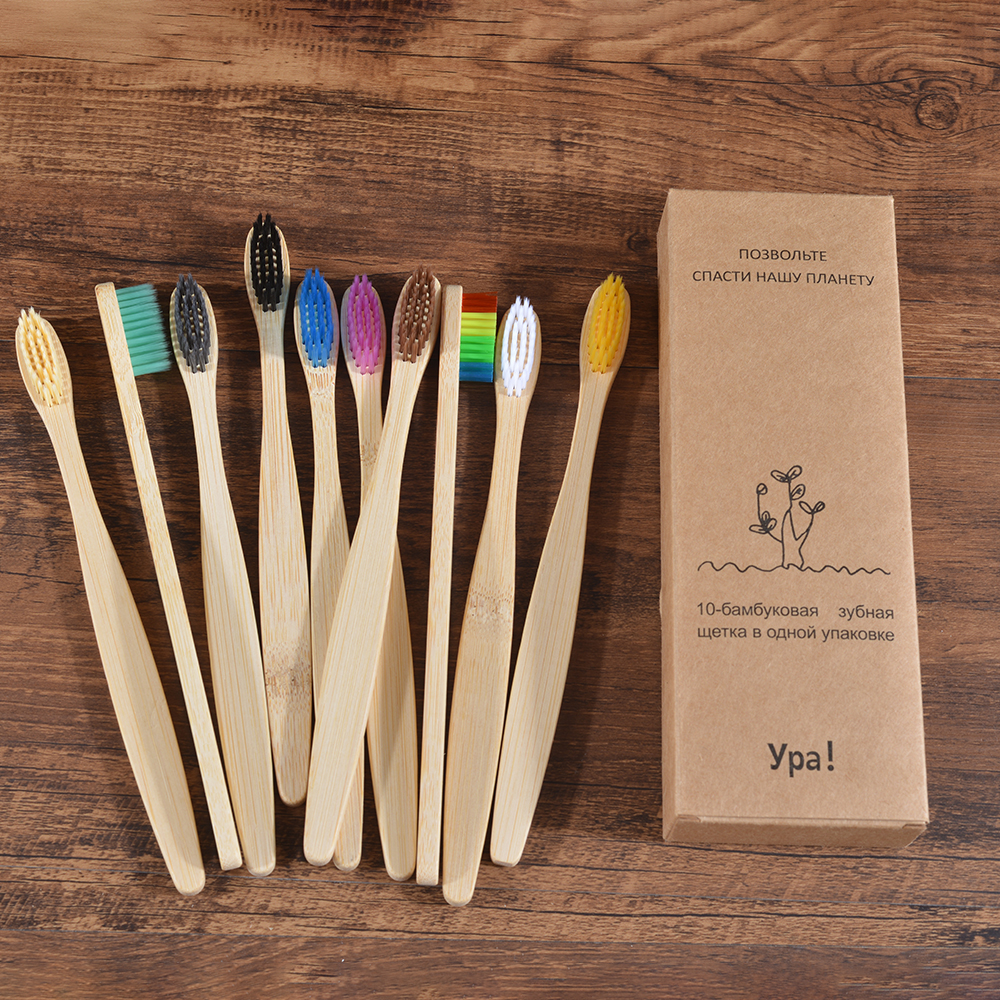 10Pcs Colorful Toothbrush Natu - Bamboo Toothbrush Set incelemesi ve fiyatı