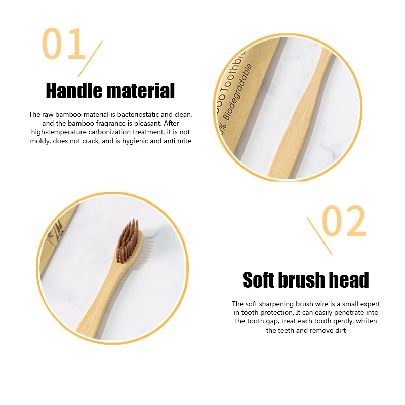 Bamboo Toothbrushes 100Pcs Eco - Bamboo Toothbrush Set incelemesi ve fiyatı