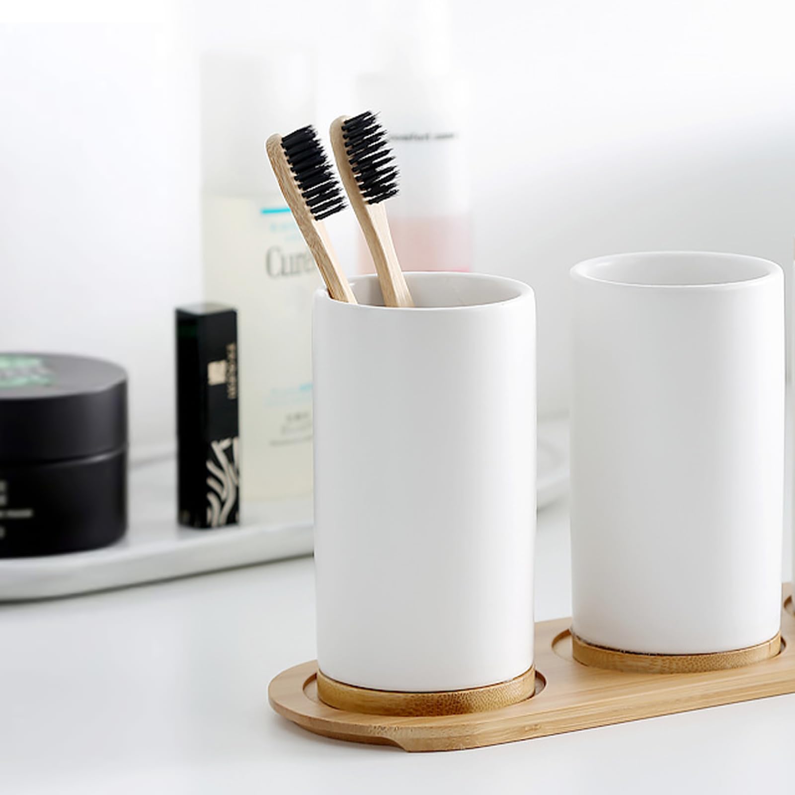 Ceramic Bathroom Set Fine Cera - Bamboo Toothbrush Set incelemesi ve fiyatı