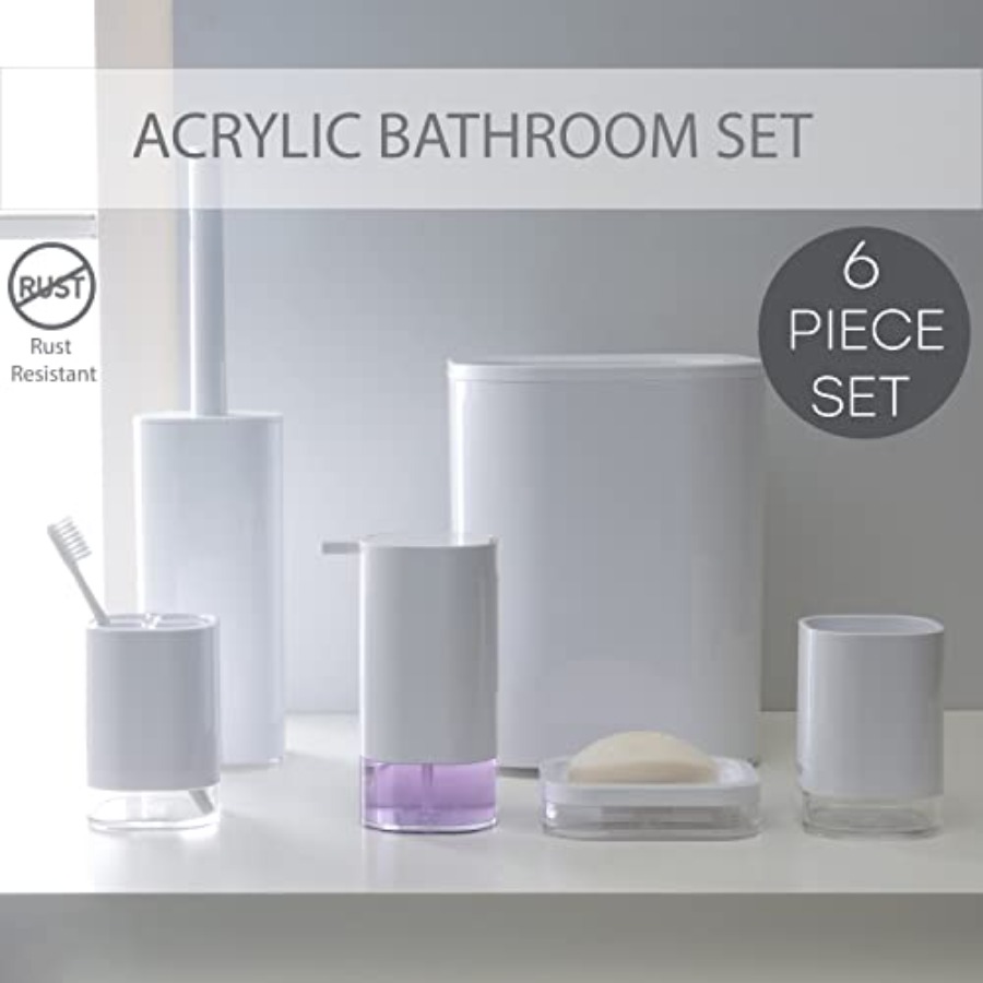 6 Pcs Acrylic Bathroom Set Toi - Bamboo Toothbrush Set incelemesi ve fiyatı