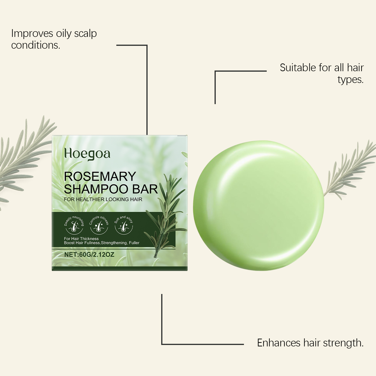Hoegoa Rosemary Shampoo Bar Oi - Bar Soap Shampoo Solid incelemesi ve fiyatı