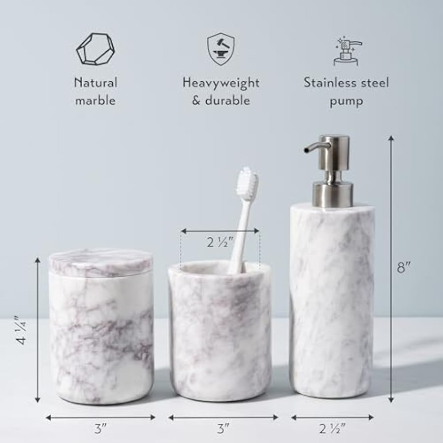 Cork & Mill Marble Bathroom Ac - Bamboo Toothbrush Set incelemesi ve fiyatı